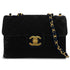 VINTAGE CHANEL JUMBO MATELASSE 30 CHAIN SHOULDER BAG BLACK VELOR GOLD HARDWARE 90324833