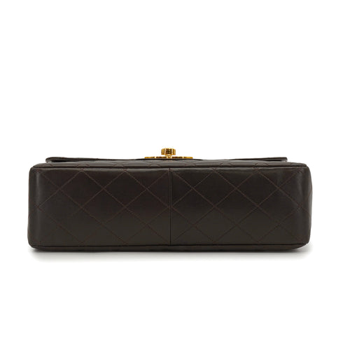 VINTAGE CHANEL JUMBO MATELASSE 30 CHAIN SHOULDER BAG DARK BROWN LAMB SKIN GOLD HARDWARE 90335828