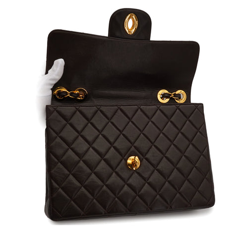 VINTAGE CHANEL JUMBO MATELASSE 30 CHAIN SHOULDER BAG DARK BROWN LAMB SKIN GOLD HARDWARE 90335828