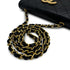 VINTAGE CHANEL LETTER FLAP MATELASSE BIG COCO CHAIN SHOULDER BAG BLACK LAMB SKIN GOLD HARDWARE 90317874