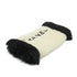 VINTAGE CHANEL LOGO ARM WARMER CHAIN WHITE BALCK FAUX FUR RTW 90335655