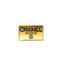 VINTAGE CHANEL LOGO BROOCH PLATE GOLD ACCESSORY 90335020