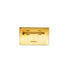 VINTAGE CHANEL LOGO BROOCH PLATE GOLD ACCESSORY 90335020