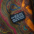VINTAGE CHANEL LOGO CHAIN PAISLEY PATTERN SCARF NAVY SILK 90334511