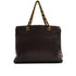 VINTAGE CHANEL LOGO CHAIN TOTE BAG BROWN CAVIAR SKIN GOLD HARDWARE 90315446