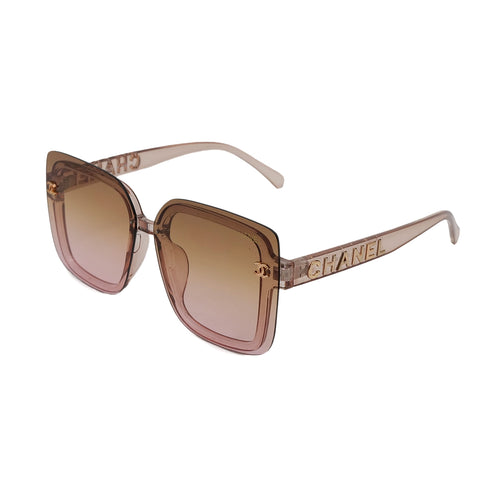 VINTAGE CHANEL LOGO COCOMARK SUNGLASSES GOLD BROWN EYEWEAR 90324125
