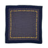 VINTAGE CHANEL LOGO GRIPOIX CHAIN PATTERN SCARF NAVY GREEN SILK 90323119