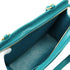 VINTAGE CHANEL LOGO HAND BAG TURQUOISE BLUE LEATHER GOLD HARDWARE 90342429