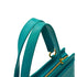 VINTAGE CHANEL LOGO HAND BAG TURQUOISE BLUE LEATHER GOLD HARDWARE 90342429