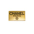 VINTAGE CHANEL LOGO PLATE BROOCH GOLD ACCESSORY 90331682