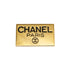 VINTAGE CHANEL LOGO PLATE BROOCH GOLD ACCESSORY 90330692