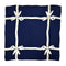 VINTAGE CHANEL LOGO RIBBON SCARF WHITE NAVY SILK 90319123