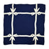 VINTAGE CHANEL LOGO RIBBON SCARF WHITE NAVY SILK 90319123