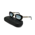 VINTAGE CHANEL LOGO SUNGLASSES SILVER BLACK EYEWEAR 90330664