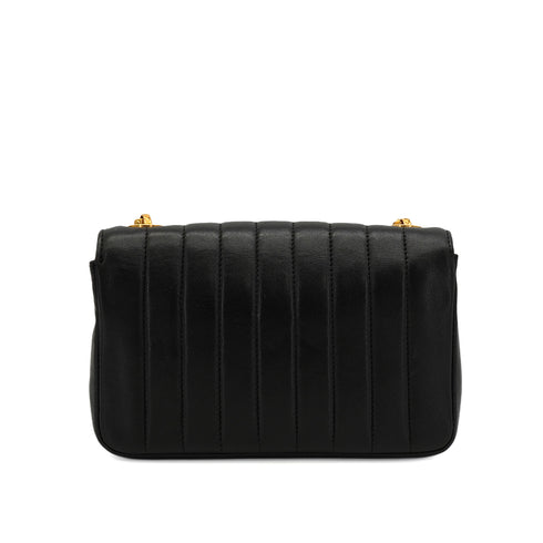 VINTAGE CHANEL MADEMOISELLE BIJOU CHAIN SHOULDER BAG BLACK LAMB SKIN GOLD HARDWARE 90346150