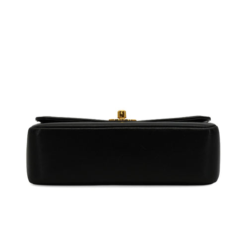 VINTAGE CHANEL MADEMOISELLE BIJOU CHAIN SHOULDER BAG BLACK LAMB SKIN GOLD HARDWARE 90346150