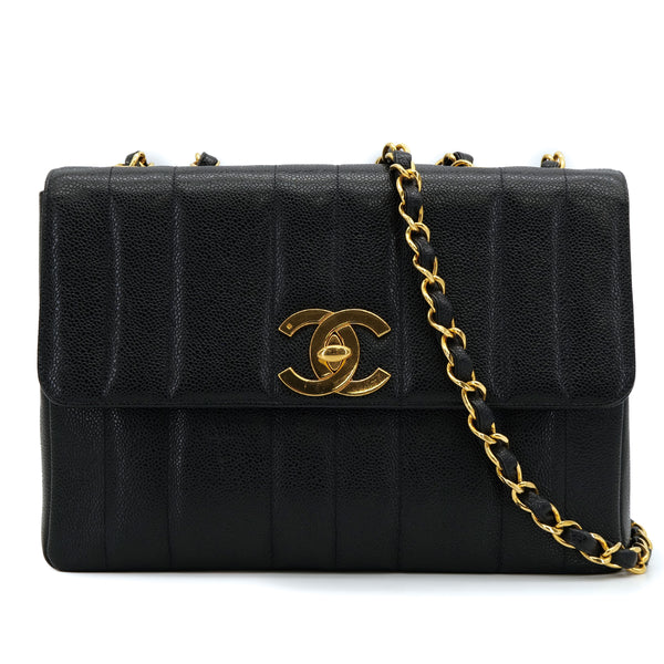 VINTAGE_CHANEL_MADEMOISELLE_CHAIN_SHOULDER_BAG_BLACK_CAVIAR_SKIN_GOLD_HAEDWARE_90316994__japan