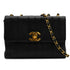 VINTAGE CHANEL MADEMOISELLE CHAIN SHOULDER BAG BLACK CAVIAR SKIN GOLD HARDWARE 90343855
