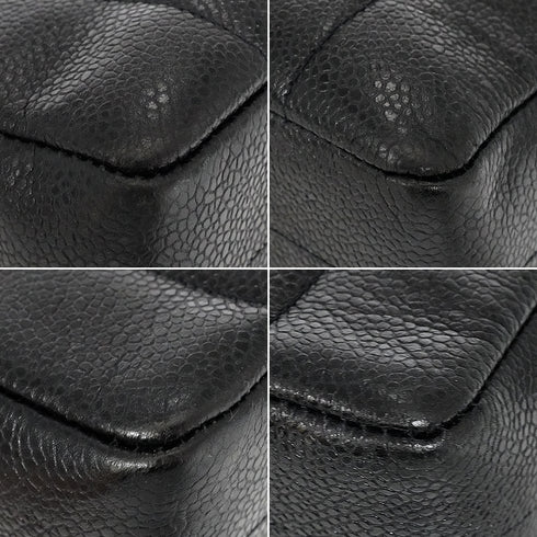 VINTAGE CHANEL MADEMOISELLE CHAIN SHOULDER BAG BLACK CAVIAR SKIN GOLD HARDWARE 90343855