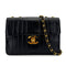 VINTAGE CHANEL MADEMOISELLE CHAIN SHOULDER BAG BLACK LAMB SKIN GOLD HARDWARE 90318632