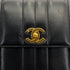 VINTAGE CHANEL MADEMOISELLE CHAIN SHOULDER BAG BLACK LAMB SKIN GOLD HARDWARE 90327062