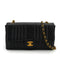 VINTAGE CHANEL MADEMOISELLE CHAIN SHOULDER BAG BLACK CAVIAR SKIN GOLD HARDWARE 90331376