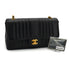 VINTAGE CHANEL MADEMOISELLE CHAIN SHOULDER BAG BLACK CAVIAR SKIN GOLD HARDWARE 90331376