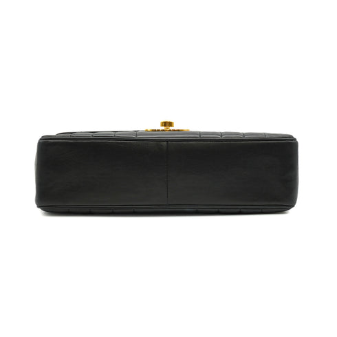 VINTAGE CHANEL MADEMOISELLE CHAIN SHOULDER BAG BLACK LAMB SKIN GOLD HARDWARE 90335601