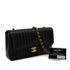 VINTAGE CHANEL MADEMOISELLE CHAIN SHOULDER BAG BLACK LAMB SKIN GOLD HARDWARE 90337660