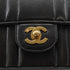 VINTAGE CHANEL MADEMOISELLE CHAIN SHOULDER BAG BLACK LAMB SKIN GOLD HARDWARE 90337660