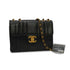 VINTAGE CHANEL MADEMOISELLE CHAIN SHOULDER BAG BLACK LAMB SKIN GOLD HARDWARE 90341916