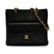 VINTAGE CHANEL MADEMOISELLE CHAIN SHOULDER BAG BLACK LAMB SKIN GOLD HARDWARE 90346141