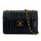 VINTAGE CHANEL MADEMOISELLE CHAIN SHOULDER BAG BLACK LAMB SKIN GOLD HARDWARE 90317769