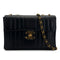 VINTAGE CHANEL MADEMOISELLE CHAIN SHOULDER BAG BLACK LAMB SKIN GOLD HARDWARE 90317867