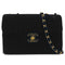 VINTAGE CHANEL MADEMOISELLE CHAIN SHOULDER BAG BLACK VELOR GOLD HARDWARE 90325613
