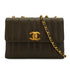 VINTAGE CHANEL MADEMOISELLE CHAIN SHOULDER BAG KHAKI CAVIAR SKIN GOLD HARDWARE 90340384