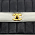 VINTAGE CHANEL MADEMOISELLE CHAIN SHOULDER BAG NAVY WHITE LAMB SKIN GOLD HARDWARE 90322940