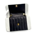 VINTAGE CHANEL MADEMOISELLE CHAIN SHOULDER BAG NAVY WHITE LAMB SKIN GOLD HARDWARE 90322940