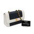 VINTAGE CHANEL MADEMOISELLE CHAIN SHOULDER BAG NAVY WHITE LAMB SKIN GOLD HARDWARE 90322940