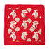 VINTAGE CHANEL MADEMOISELLE MATELASSE PATTERN SCARF RED SILK 90322143