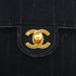 VINTAGE CHANEL MADEMOISELLE MINI SQUARE 17 CHAIN SHOULDER BAG BLACK VELOR GOLD HARDWARE 90334162