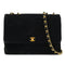 VINTAGE CHANEL MATELASSE 34 CHAIN SHOULDER BAG BLACK VELOR GOLD HARDWARE 90327397