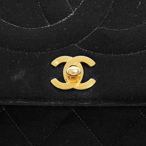 VINTAGE CHANEL MATELASSE 34 CHAIN SHOULDER BAG BLACK VELOR GOLD HARDWARE 90327397