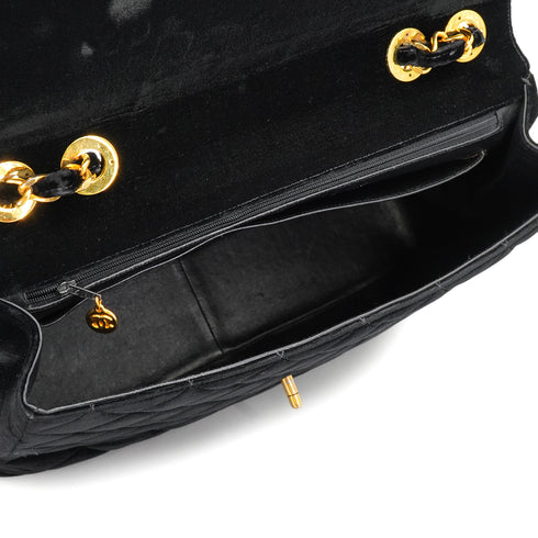 VINTAGE CHANEL MATELASSE 34 CHAIN SHOULDER BAG BLACK VELOR GOLD HARDWARE 90327397
