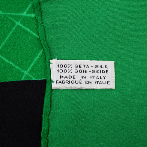 VINTAGE CHANEL SCARF MATELASSE BAG PATTERN GREEN SILK 90339114