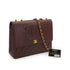 VINTAGE CHANEL MATELASSE BIG COCO CHAIN SHOULDER BAG BROWN LAMB SKIN GOLD HARDWARE 90327096