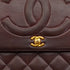 VINTAGE CHANEL MATELASSE BIG COCO CHAIN SHOULDER BAG BROWN LAMB SKIN GOLD HARDWARE 90327096