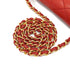 VINTAGE CHANEL MATELASSE BIG COCO CHAIN SHOULDER BAG RED LAMB SKIN GOLD HARDWARE 90319986