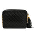 VINTAGE CHANEL MATELASSE BIJOU CHAIN SHOULDER BAG FRINGE BLACK LAMB SKIN GOLD HARDWARE 90340128