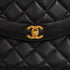 VINTAGE CHANEL MATELASSE BIJOU CHAIN SHOULDER BAG FRINGE BLACK LAMB SKIN GOLD HARDWARE 90340128